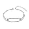 Exclusive Design Two-color Simple Bangle Bracelet for Women Hollow Cuff Bracelet Minimalist Wrist Jewelry