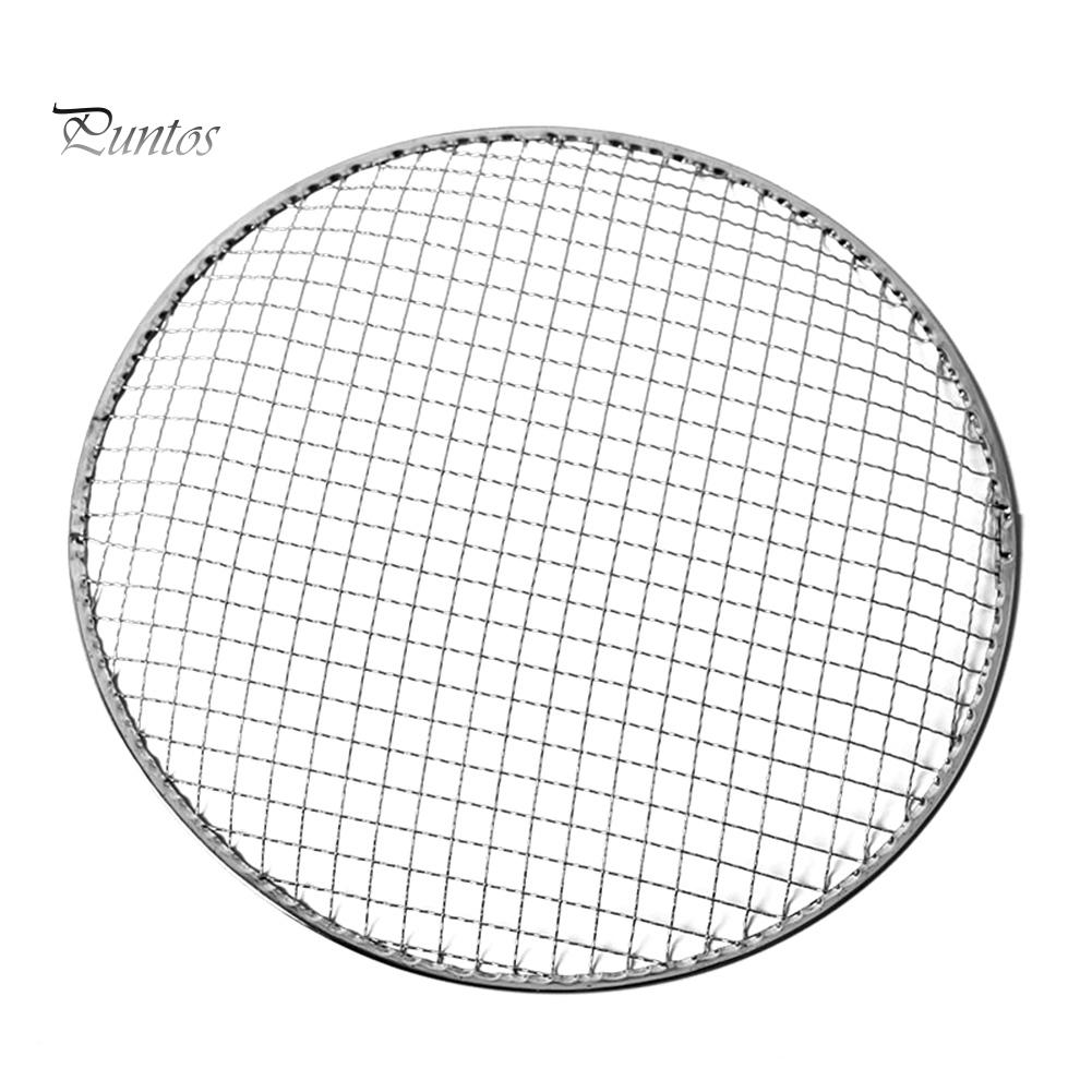 Puntos 5Pcs/Set Round Disposable BBQ Grill Rack Roast Net Grate Barbecue Baking Pan