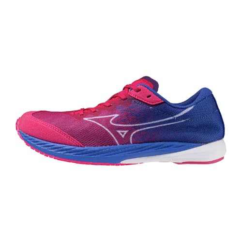 Женские беговые кроссовки Mizuno Wave Duel 4, Розовый, Белый и Темно-синий, Размер 26,0 см, 2E