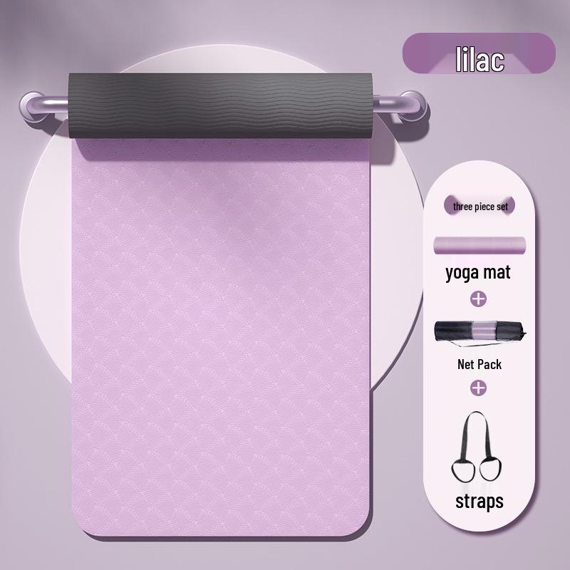 10mm Thick Non-Slip TPE Yoga & Fitness Mat for Sound Insulation & Shock Absorption