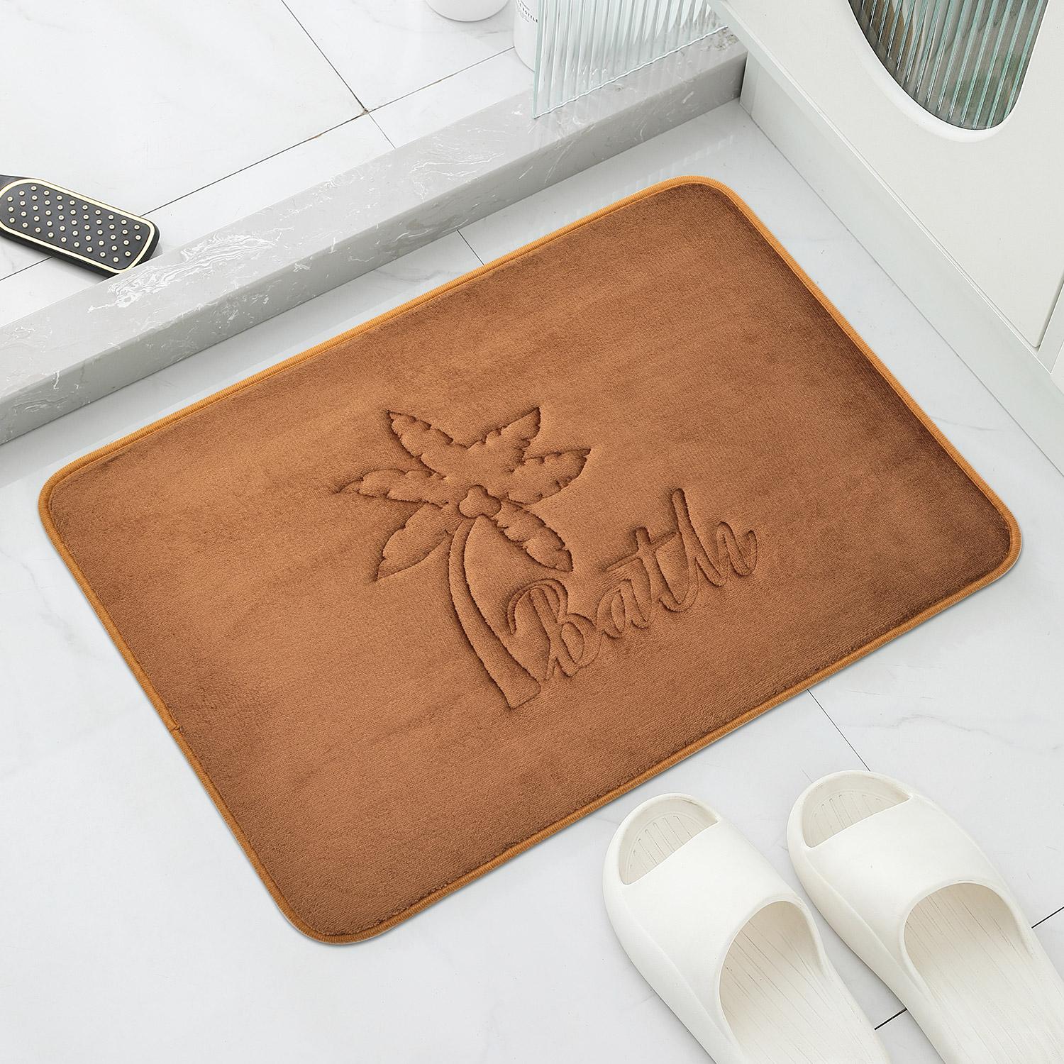 

Впитывающий нескользящий коврик для ванной комнаты с рисунком листьев, быстросохнущий, с эффектом памяти, мягкий и удобный, коврик для ванной комнаты можно стирать в стиральной машине, костюм 40cmx60cm