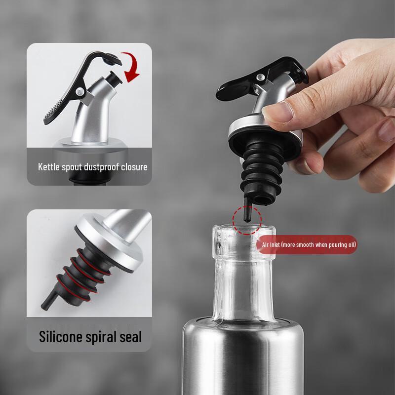 MAXCOOK Stainless Steel Glass Oil Dispenser Set