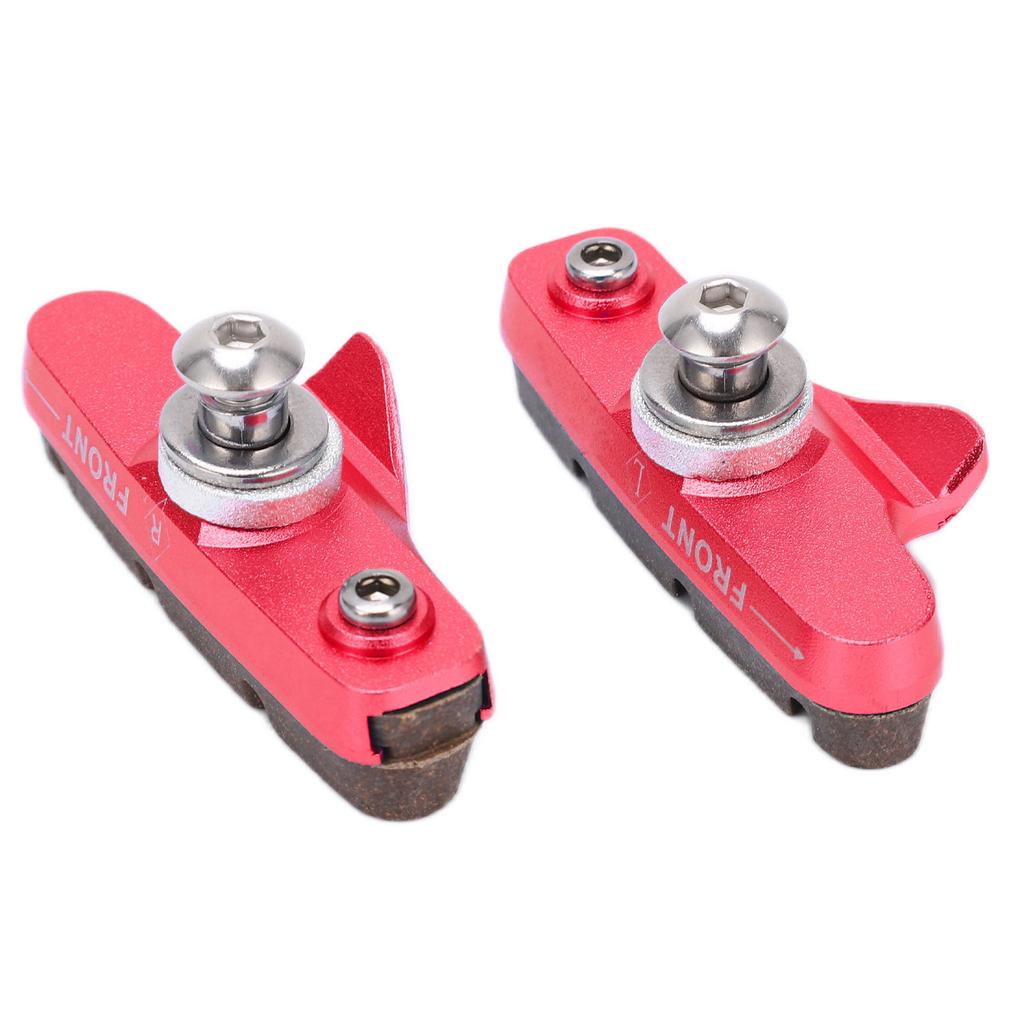 CANSUCC 2pcs Bike Brake Pads Professional Mountain and Road Bicycle V Brake PadsRed