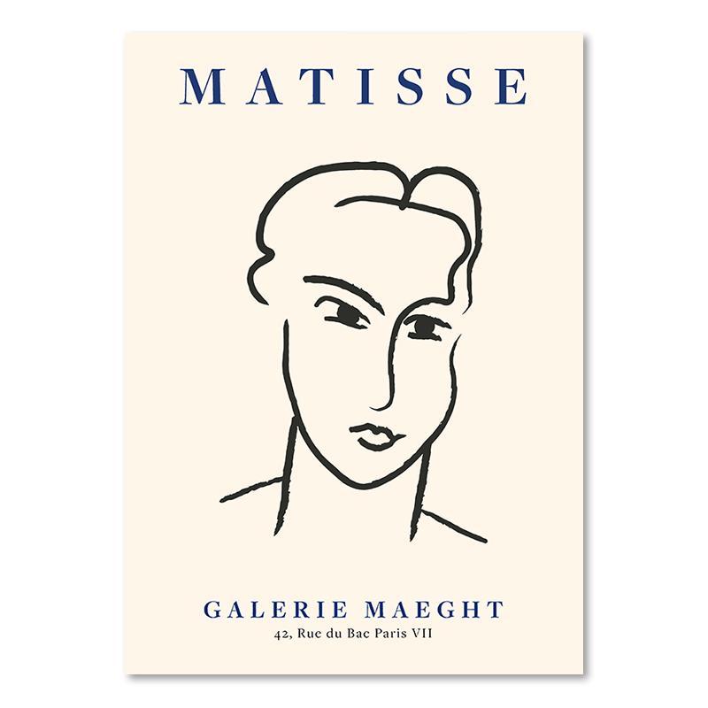 Retro Matisse Canvas Painting Abstract Nordic Girl Coral William Posters Living Room Wall Art Prints Pictures For Home Decor