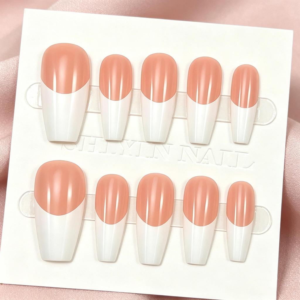 High-Grade White French Manicure Tips - Removable Handmade Wearable Nail Stickers
