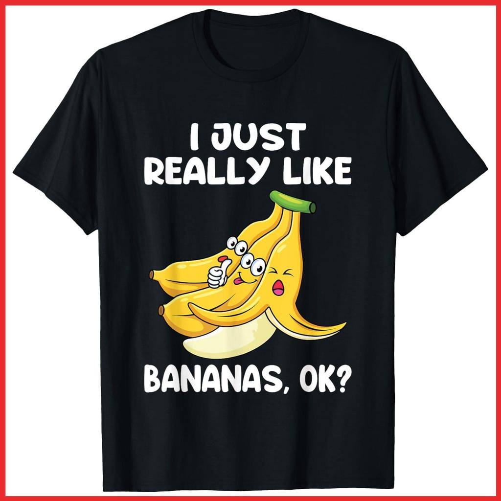 LGBT Banana Gay Pride Month Queer Sorry Girl I Like Bananas Black Cotton T-Shirt
