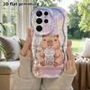 Phone Case: 2D Flat Samsung Galaxy A34 A35 M05 M06 S20 S22 S21 FE Plus 5G Protective Case, Couple Style, Milk Tea Capybara, Christmas and Halloween Gi
