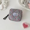 Travel Mini Cosmetic Storage Bag Women Cute Cherry Print Lipstick Key Pouch Student Portable Sanitary Napkin Organizer Case