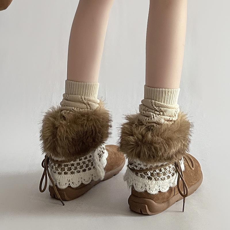 Fashion tribe Icelandic snow boots children autumn and winter 2025 new velvet platform Spice Girls wind tube cotton shoes
