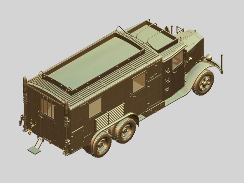 ICM 1/35 Scale German Krupp L3H163 Kfz.72 Radio Command Vehicle Plastic Model 35462