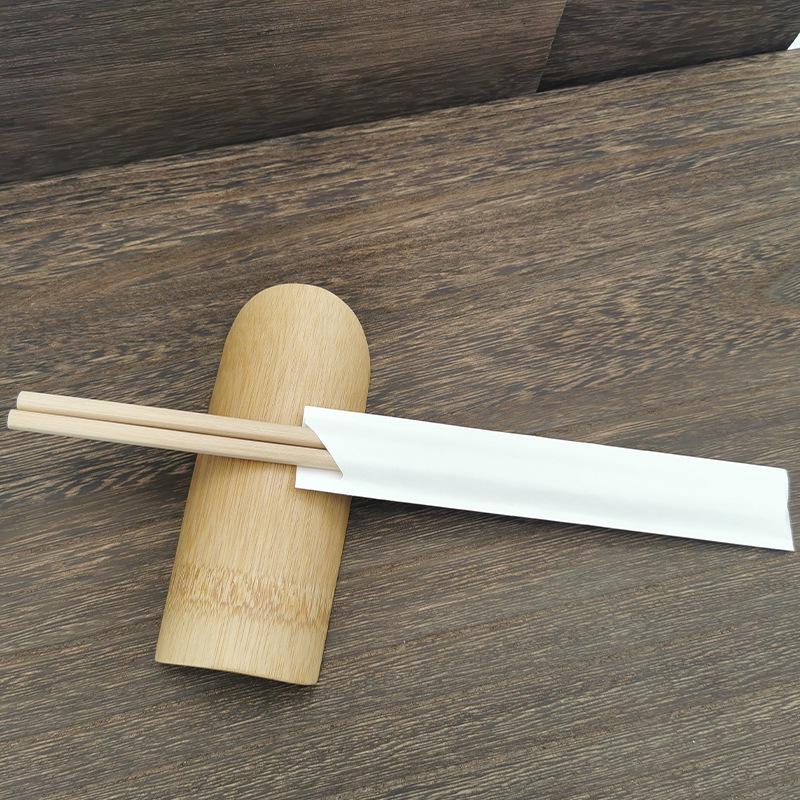 Food-Grade Kraft Paper Chopstick Sleeves - Disposable, Plain, Restaurant Use