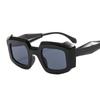 32043 Retro Snoepkleurige Vierkante Zonnebrillen voor Dames Steampunk Onregelmatige Zonnebrillen UV400 Heren Trending Verloopkleuren