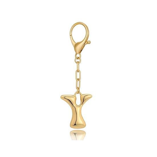 Letter Keychain Mini 3D Alphabet Charm Key Chain with Lobster Clasp Lightweight Bags Keys Bracelets Accessory