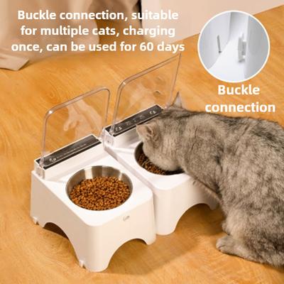 Intelligenter Katzennapf, Futternapf für Haustiere, Futternapf für Katzen und Hunde, Infrarotsensor, automatisch öffnende Abdeckung, intelligenter Futterspender, 360 ml, großes Fassungsvermögen, Anti-Use-Katzenfutterspender
