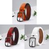 Classic Genuine Leather Womens Belt With Zinc Alloy Square Buckle For Casual Office Wear