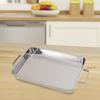 Stainless Steel Fish Baking Tray Sturdy Grill Plate for Meat Cooking Lasagna Silver M