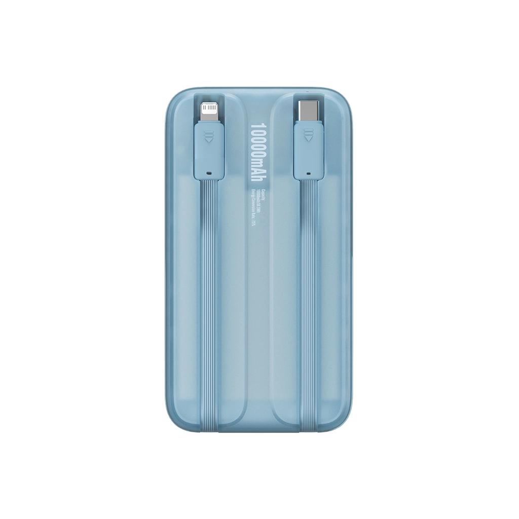 Powerbank Baseus Comet Series with Display 10000mAh 22.5W - Blue + USB-A To USB-C Cable 0.3M - White