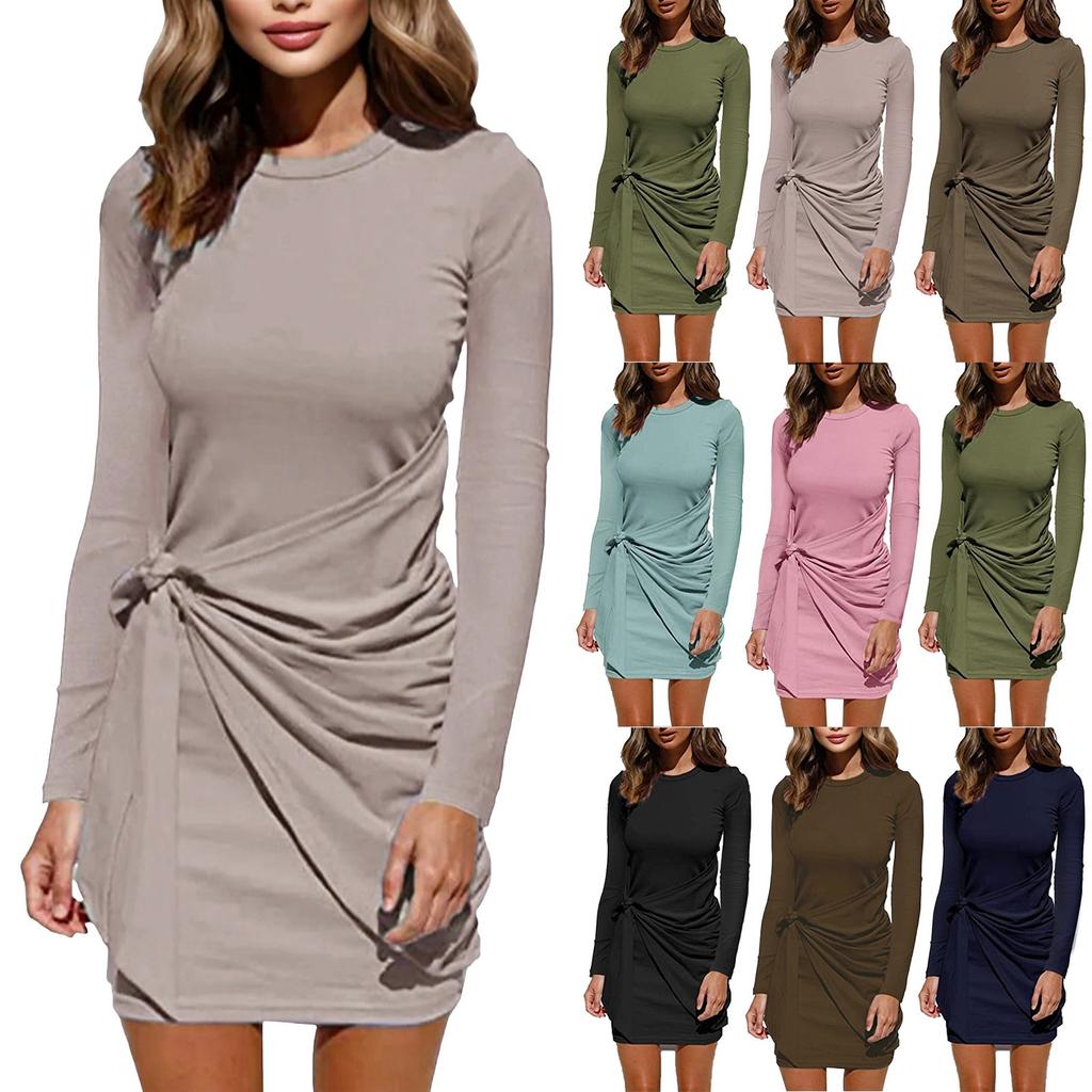 Women's Fashionable Loose Round-neck Dress