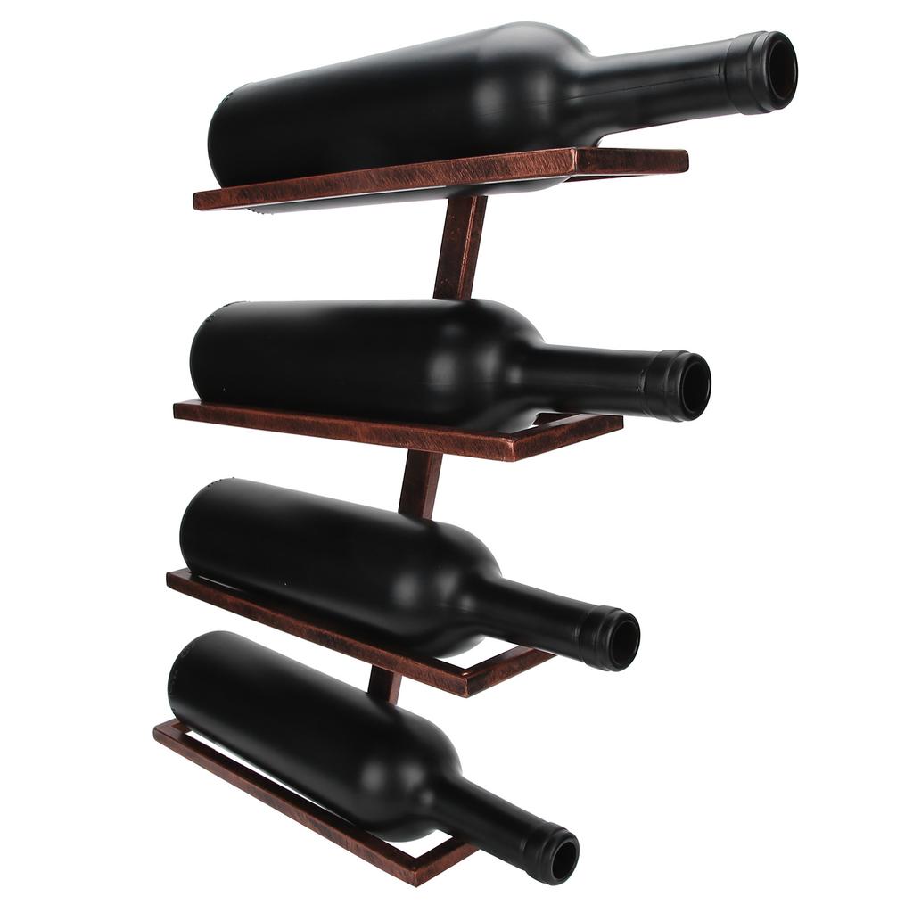 Rustic Wall Mounted Wine Rack Wine Bottle Holder Shelf for Household Dining Room Cabinet