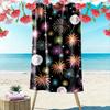 Vibrant Starry Celebration. Print Beach Towel, Quick Drying, Suitable for Travel, Outdoor Sports, Jogging, the Beach and Swimming, Gift