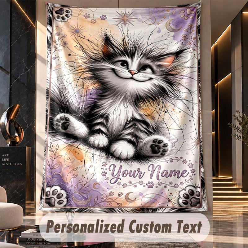 Jungle Safari Adventure Theme Wall Tapestry Customized With Name Text Personalized Hanging Tapestry For Bedroom Living Room Decor