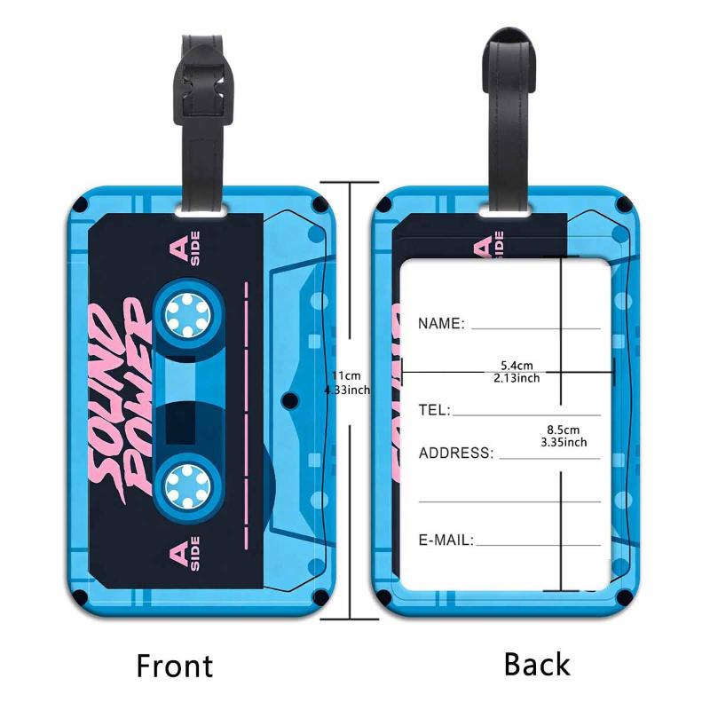 

1Pcs Suitcase Backpack Anti-Lost Listing Id Card Holder Vintage Colorful Tape Plastics Baggage Tag Luggage Accessories