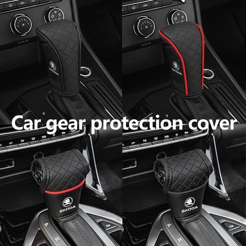 Car Center Console Gear Shift Knob Protection Cover Handle Case For Skoda octavia a5 a4 mk1 2 fabia superb rapid mk3 yeti 2006 agi488