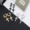 15-teiliges Edelstahl-Ohrring-Set: Runde, Quadratische, 3A Zirkon Stecker & Kreuz Anhänger Ohrringe für Männer & Frauen.