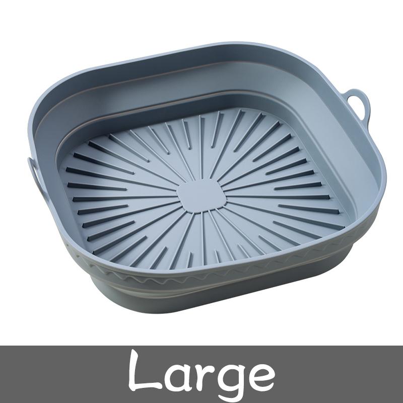 Air Fryer Silicone Liners Non Stick Air Fryer Basket Square Round Silicone Air Fryer Liners Oven Baking Tray Fried Chicken Mat