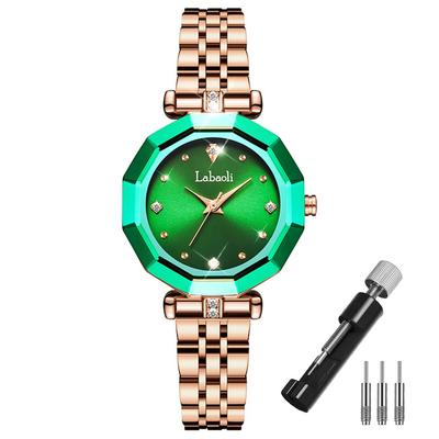 Stylish and Cute Crystal Wristwatch for Stainless Luxury Watch for a Lovely Gift for Gold and Women, Waterproof, Brand-name, Business-oriented, Steel,