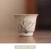 1 Pc Chinese Hand-painted Flowers Ceramic Tea Cup Vintage Master Cup Tea Bowl Handmade Porcelain Teacup Tea Set Accessories