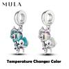 MULA 925 Silver Lovely Cute Chameleon Charm Pendant for Bracelets DIY Women's High Quality Personalized Fine Jewelry