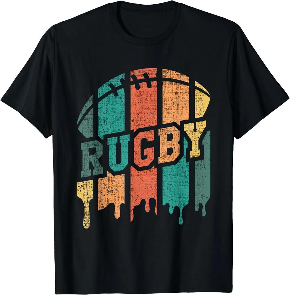Vintage Rugby Player Sports Retro Men Boys Soccer T-Shirt Cute Print Cartoon TShirt Men Women Fashion Tee Creativity Short-sleev