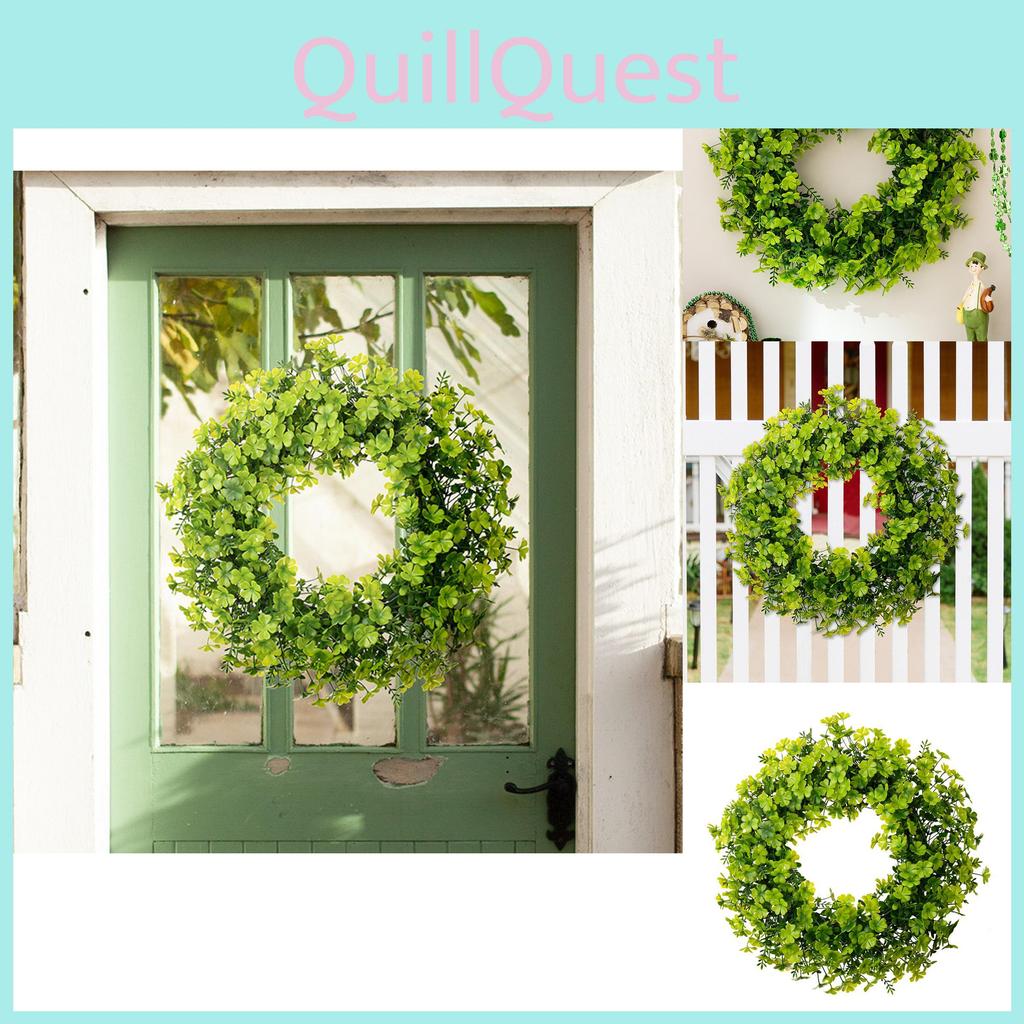 Bezaubernder St. Patrick's Day Vierblättriges Kleeblatt Grüner Kranz Perfekt für festliche Feiern