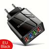 4-Port USB Travel Charger 5V2A for Mobile Devices - Compatible with AU, US, EU, UK Standards