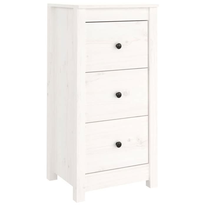 VidaXL Buffet Armoire Latérale Armoire de Rangement Organisateur de Maison Meuble de Salon Intérieur Blanc 40x35x80 cm Bois 813741