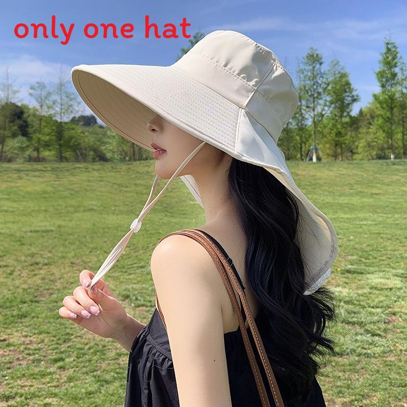 Sun Protection Sun Hat For Women With Wide Brim And Face Cover Summer Fashion Cap