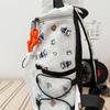 Cute Cartoon Print Nylon Backpack for Women Casual Daypack Travel School Bag with Multi Pockets