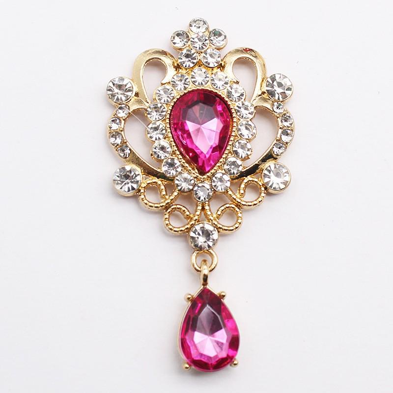 32*60MM Teardrop Acrylic Pendant Brooch for DIY Clothing and Headdress.