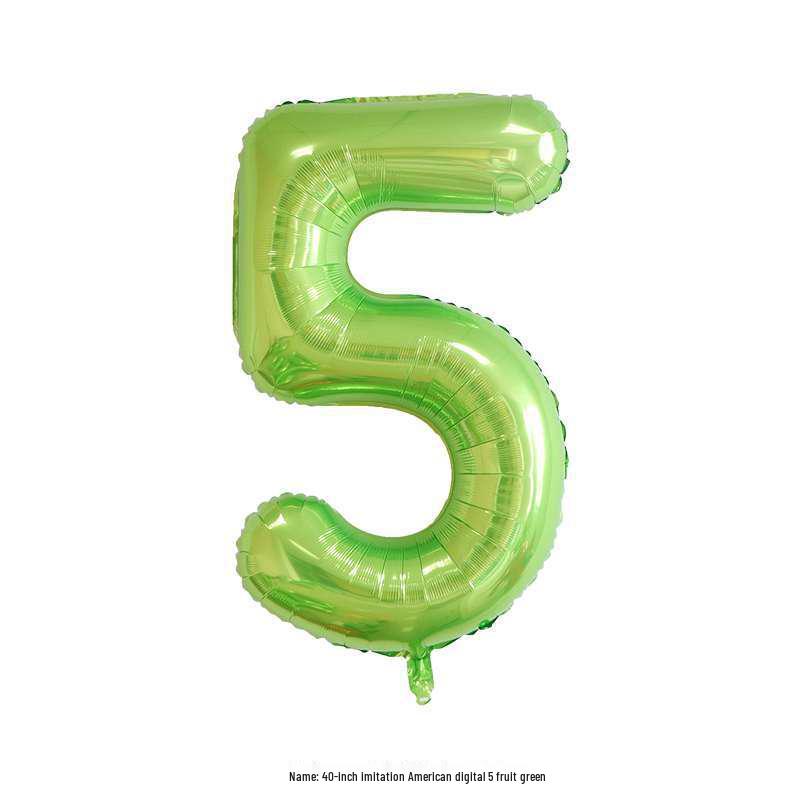40" Green Digital Aluminum Foil Balloon for Birthdays & Weddings