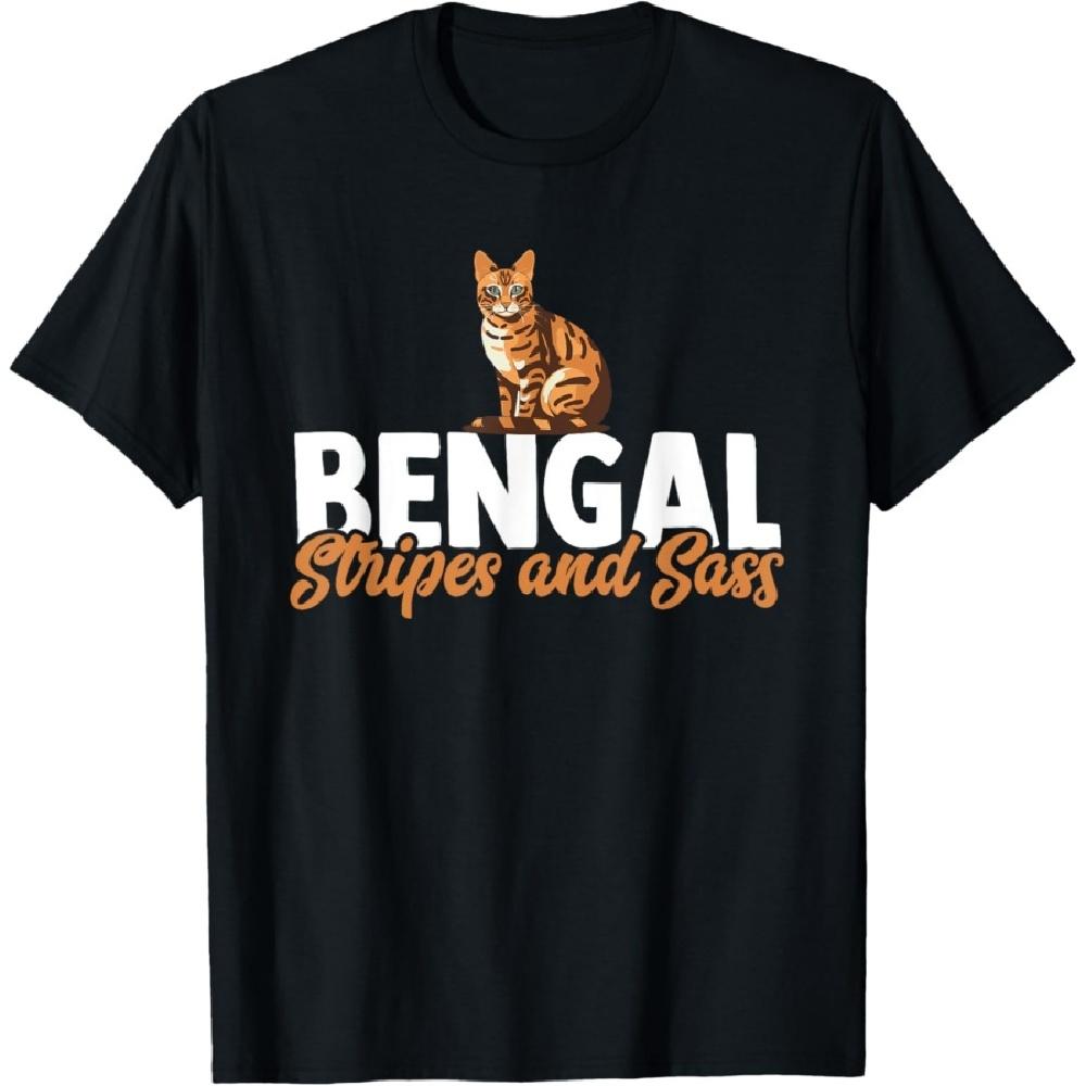 

Bengal Beauty Asian Leopard Kitten Lover Funny Bengal Cat T-Shirt for Men Women Kids(1) XXXXXL чорний