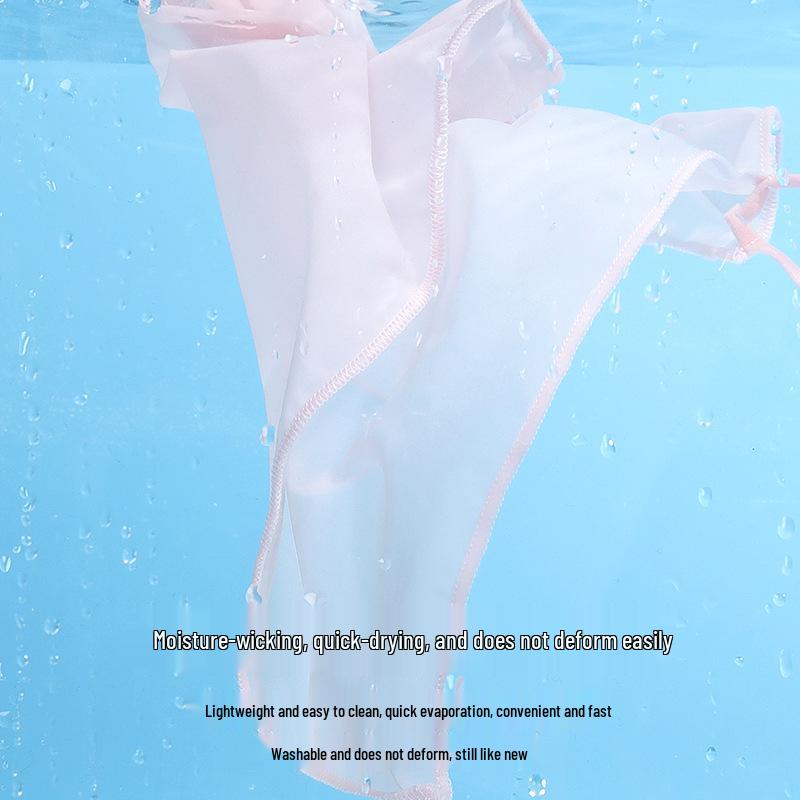 Women's Ice Silk Sun Protection Face Mask: Breathable, Ear-Hanging, Moisture-Wicking, Quick-Drying Veil for Outdoor Cycling and Driving.