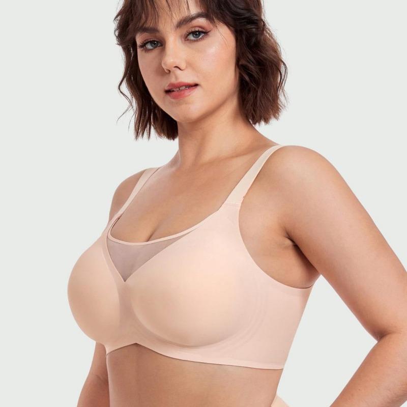 Women Plus Size No Underwire Bra For Large Bust Support