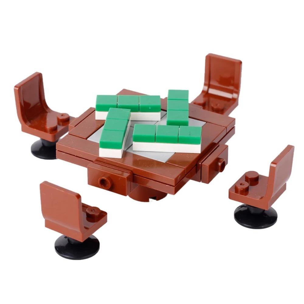 MOC City Poker Table Building Blocks Slots Ski Ball Game Console Chess Cards Game Machine Room Scene Bricks Toys Gift