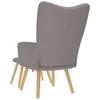 Relaxation Armchair with Footstool Taupe Fabric
