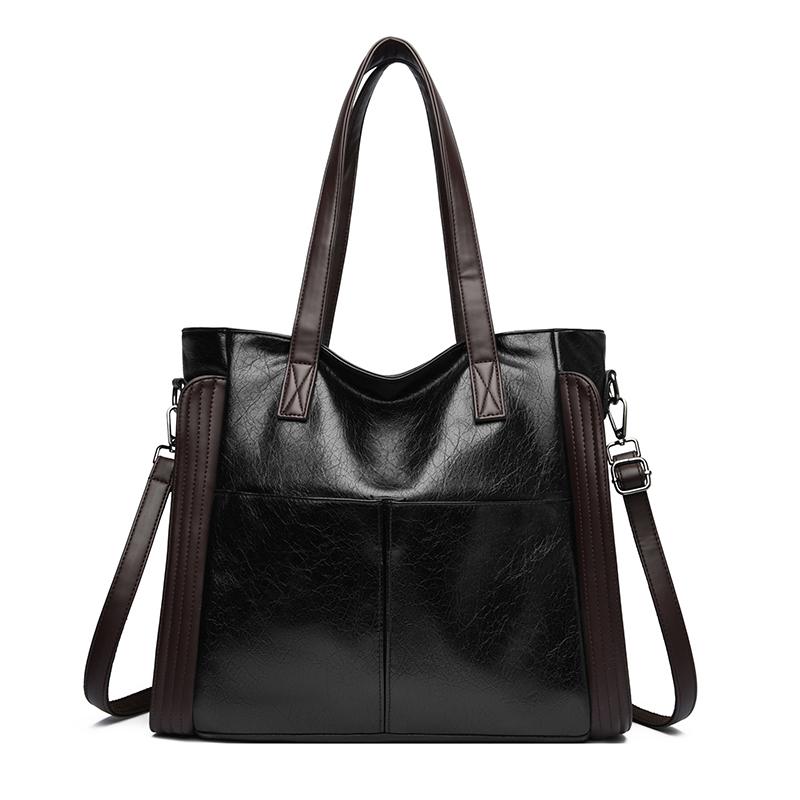 Retro Women Shoulder Bag New Large Capacity Handbags Soft Leather Crossbody Bag Ladies Bucket Bags