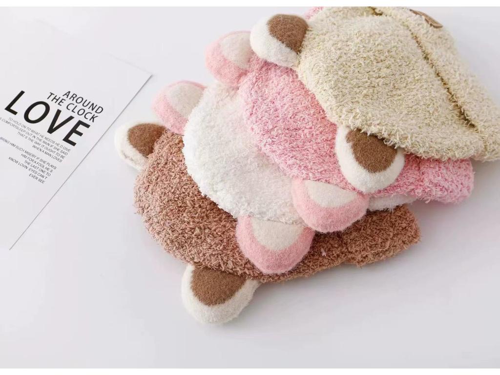 Winter Plush Korean-Style Knitted Baby Hat with Ear Protection for Boys and Girls