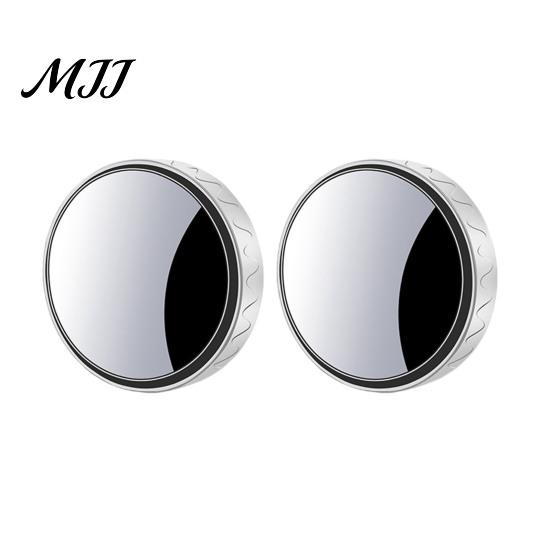 Safety Rear View Mirror 1 Pair Car Rearview Blind Spot Mirror, 360 Degree Adjustable Suction Cup Small Vehicle Parking Assist Round Convex Glass Wide