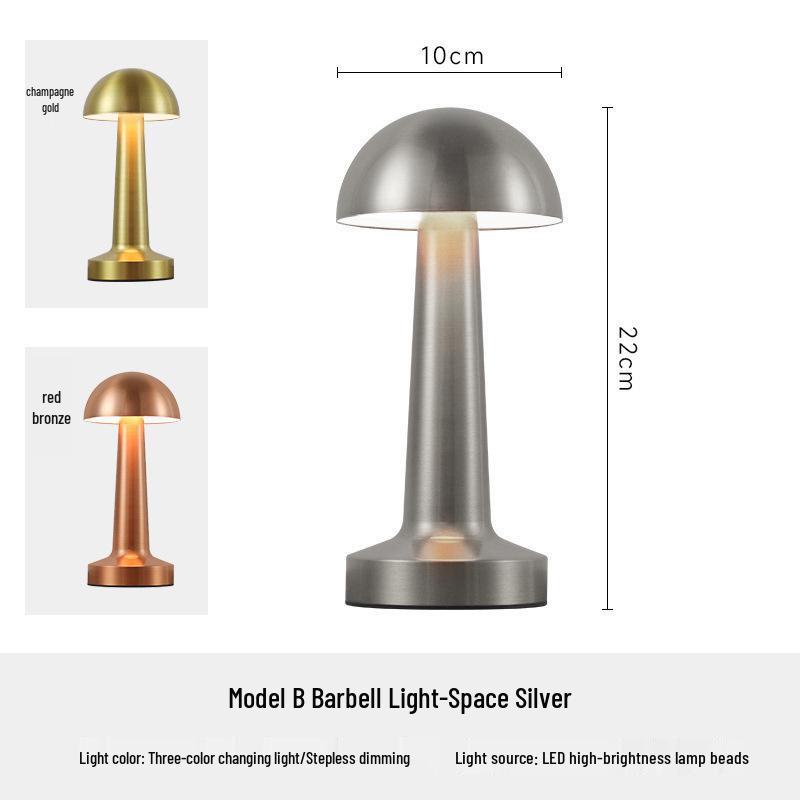 Retro Mushroom Desk Lamp - Color-Changing Eye Protection Bedside & Study Light