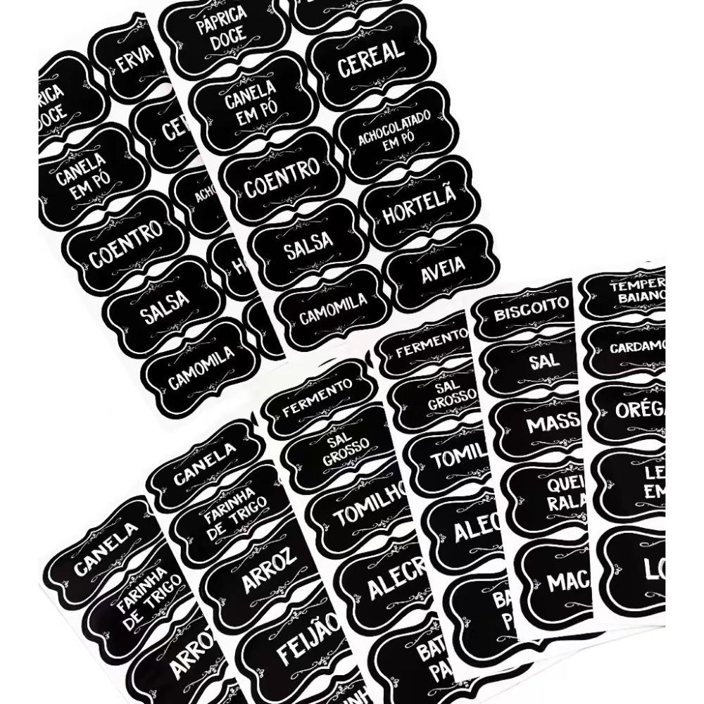 50-teiliges Premium Küchenkräuter-Aufkleber-Set - Anpassbare Vorratskammer-Etiketten mit Messanleitungen (Oregano, Rosmarin, Schwarzer Pfeffer)